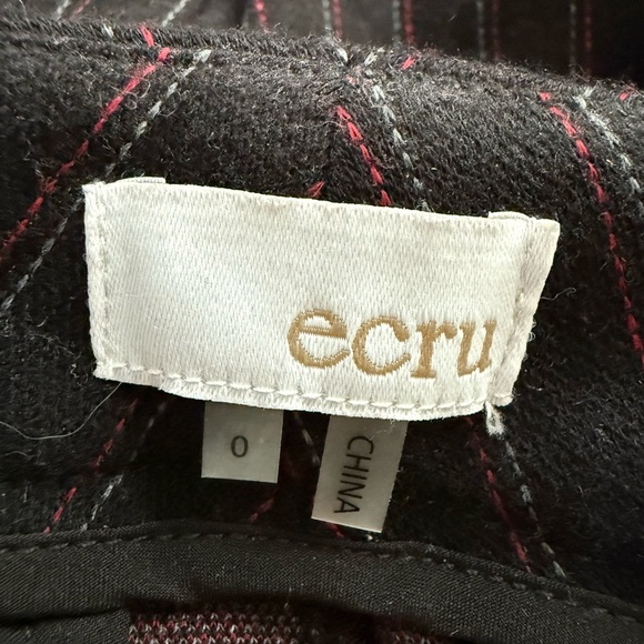 ECRU Striped Pants Trousers Career Office Soft Comfy Corporate Girly 0 - Picture 4 of 6